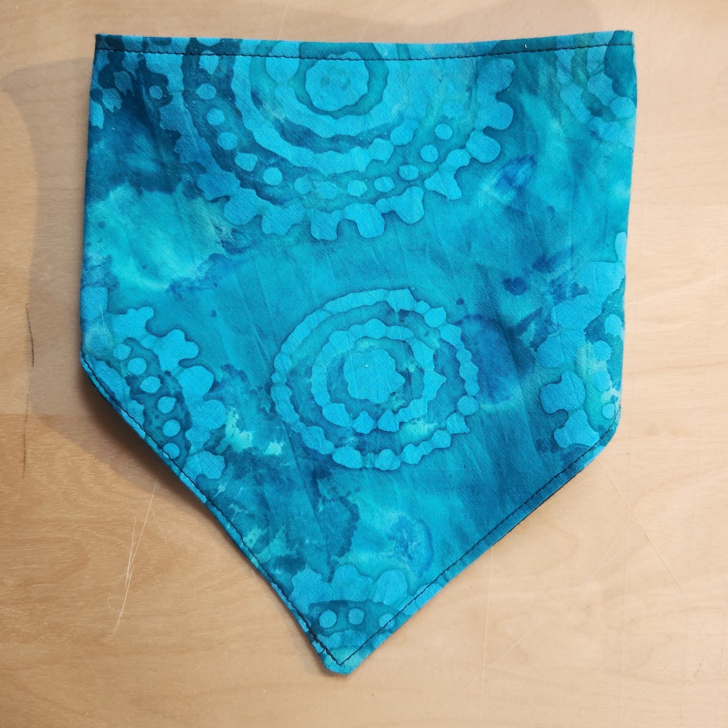 Teal Batik/Paisley Medium Dog Bandana